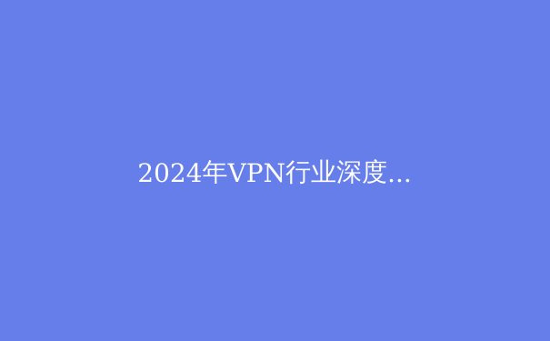 2024年VPN行业深度解析：隐私安全、技术创新与跨境连接新趋势 - 4