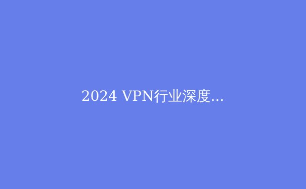 2024 VPN行业深度洞察：从技术演进到应用场景的全面解析 - 4